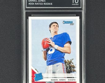 Daniel Jones Colts 2019 Donruss Rated Rookie Graded Gem Mint 10!