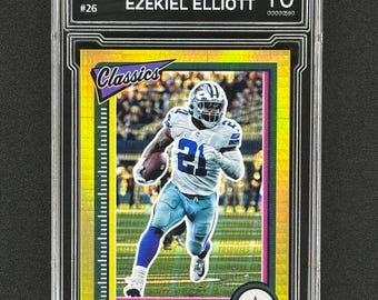 Ezekiel Elliot Dallas Cowboys 2022 Classics Gold 78/99 #107 Graded Gem Mint 10!