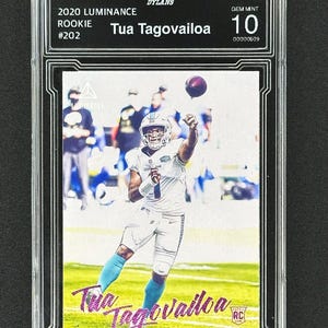 Tua Tagovailoa Miami Dolphins 2020 Luninance Pink # 202 Graded Gem Mint 10 !