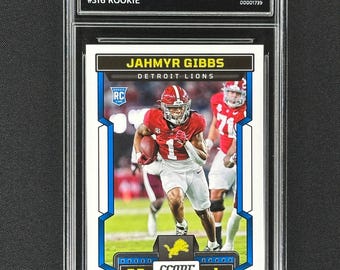 Jahmyr Gibbs Detroit  Lions 2023 Score  Rookie Graded Gem Mint 10!