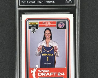 Caitlin Clark Indiana Fever 2024 Topps Panini Instant Draft Night Rookie #DN-1 Graded Gem Mint 10!