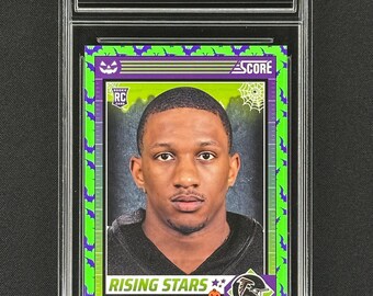Michael Penix JR. Falcons 2024 Score-A-Treat #39 Rookie Green Bat Graded Gem Mint 10!