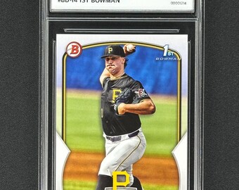 Paul Skenes Pirates ROY 2023 Bowman Draft BD-14 Graded Mint 9