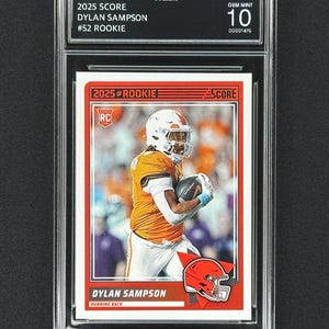 Dylan Sampson Cleveland Browns 2025 Score Rookie #52 Graded Gem Mint 10!