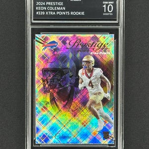 Keon Coleman Buffalo Bills 2024 Prestige Xtra Points Rookie Graded Gem Mint 10!