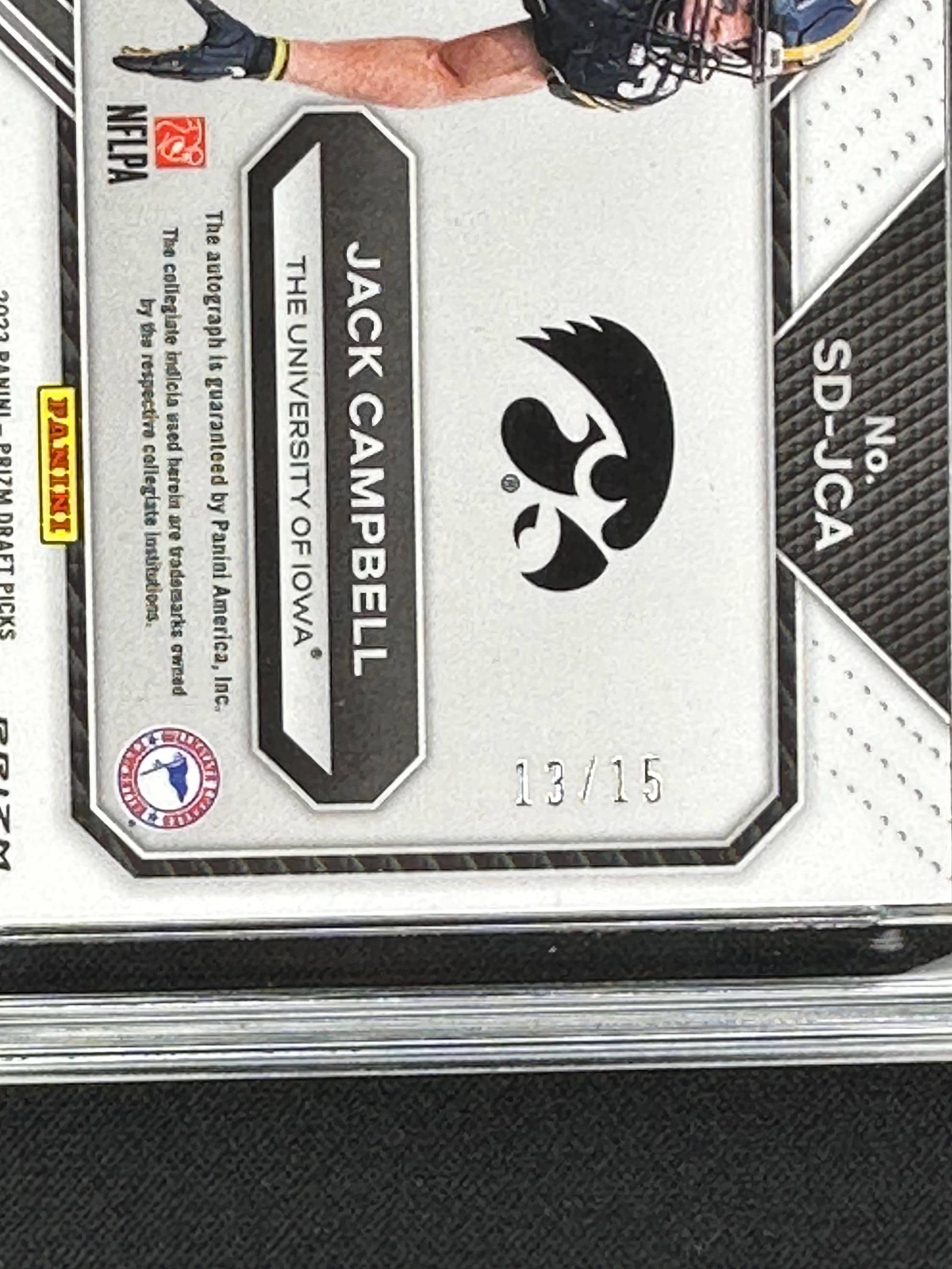 Jack Campbell Lions Rookie /15 Autograph 2023 Prizm Pink Pulsar