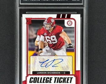 Landon Dickerson Philadelphia Eagles 2021 Contenders Rookie Ticket Autograph Rookie Graded Gem Mint 10!