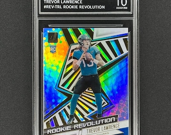 Trevor Lawrence Jaguars 2021 Donruss Rookie Revolution Graded Gem Mint 10!