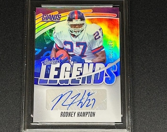 Rodney Hampton NY Giants Leyenda 2025 Autógrafo absoluto / 199 ¡Gema calificada Mint 10!