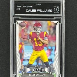 Chicago Bears Caleb Williams 2023 Blatt Entwurf #20 Graded Gem Mint 10!