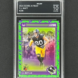 TJ Watt Pittsburgh Steelers 2024 Score-A-Treat  Graded Gem Mint 10!