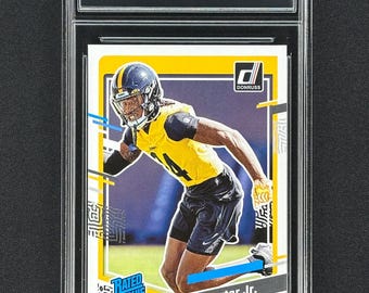 Joey Porter Jr Pittsburgh Steelers 2023 Donruss Rated Rookie Graded Gem Mint 10!
