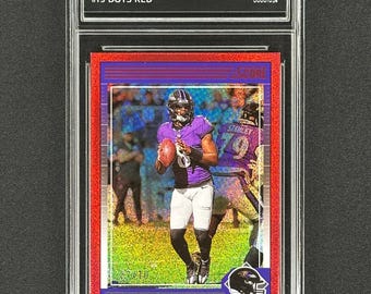 Lamar Jackson Baltimore Ravens 2024 Score Dots Red /10  graded Gem Mint 10!