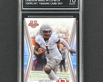 Cam Ward Tennessee Titans 2023 Bowman University Topps INTCD BF29 Graded Gem Mint 10!