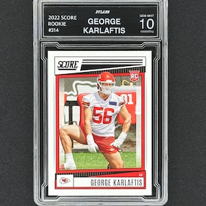 George Karlaftis Kansas City Chiefs 2022 Score  Rookie Graded Gem Mint 10!