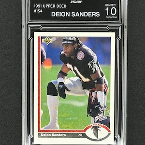 DEION SANDERS 1991 Upper Deck classificado como Gem Mint 10!