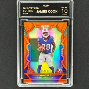 James Koch Buffalo Bills 2022 Zertifiziert 06/149 #109 Rookie Graded Gem Mint 10!