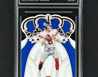 Daniel Jones Colts 2019 Crown Royale Troquelado Novato Calificación Gem Mint 10!