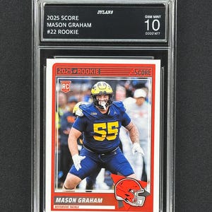 Mason Graham Cleveland Browns 2025 Score Rookie Graded Gem Mint 10!