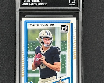 Tyler Shough New Orleans Saints 2025, classé Rookie Donruss Mint 10 !