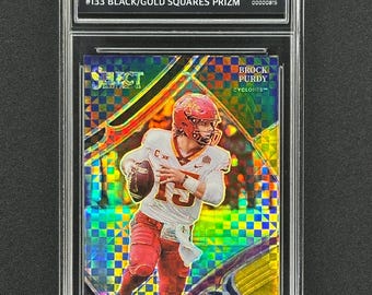 Brock Purdy 2023 Select Draft Picks Black/Gold  Prizm /100 Graded Gem Mint 10
