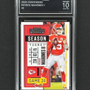 Patrick Mahomes Kansas City Chiefs 2020 Contenders Graded Gem Mint 10!