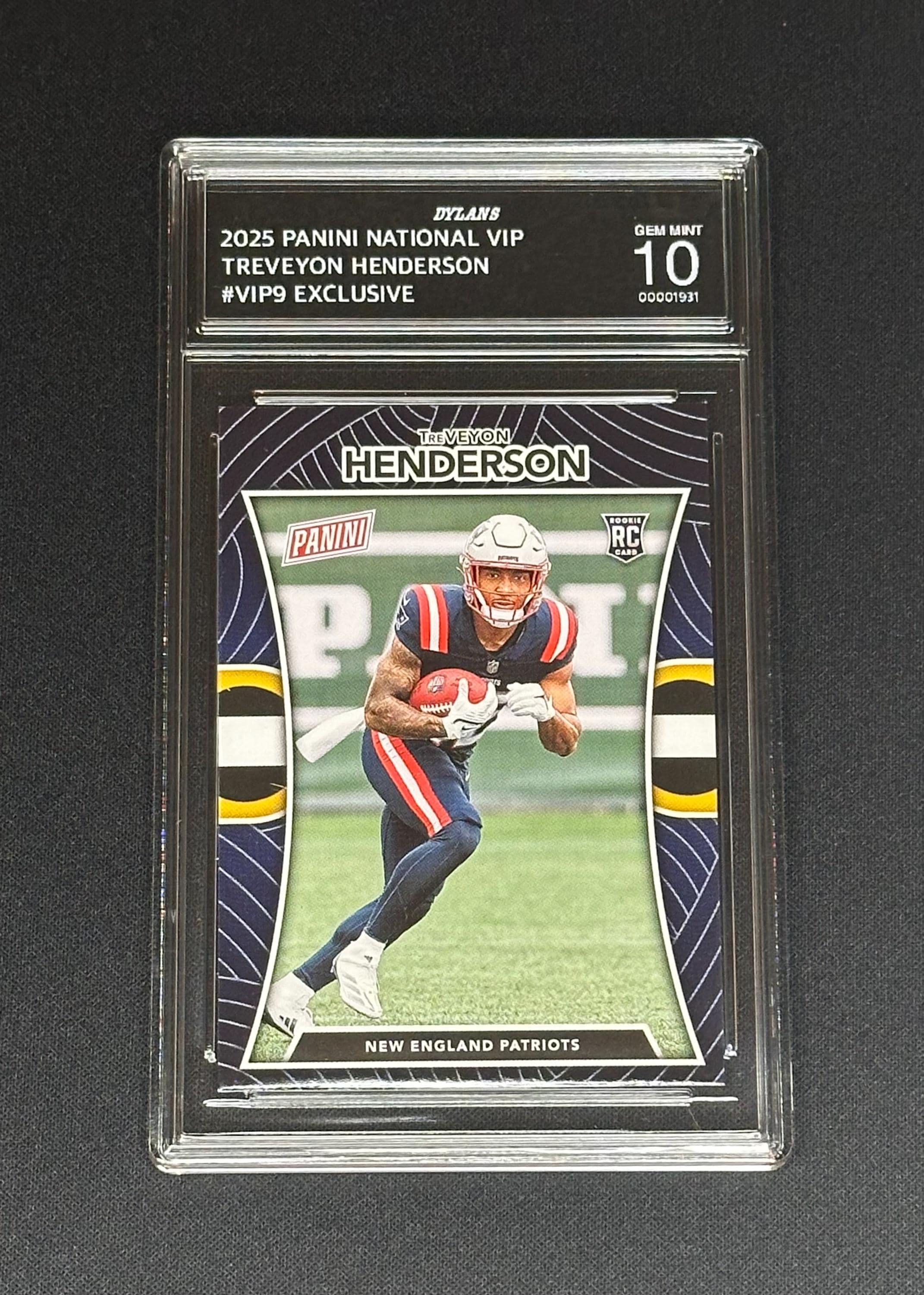 Treveyon Henderson Patriots Rookie Card 2025 Panini National VIP