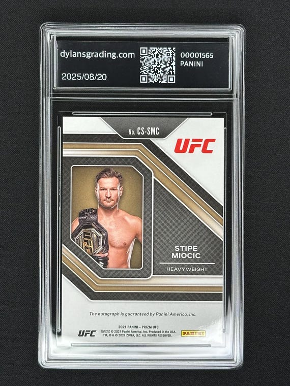 ufc graded cards 2022 Panini Select UFC #100 Brock Lesnar – Tri-Color Parallel – CGC 10 main image 0