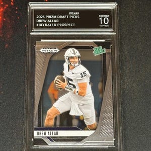 Drew Allar Penn State 2025 Prizm Draft Picks Calificación Gem Mint 10