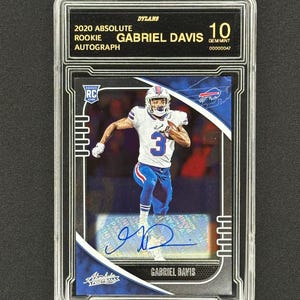 Gabriel Daisy Jaguars / Bills 2020 Absoluter Rookie Autograph Graded Gem Mint 10!