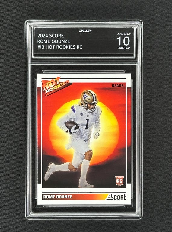 Rome Odunze Chicago Bears 2024 Hot Rookies #13 Rookie Graded Gem