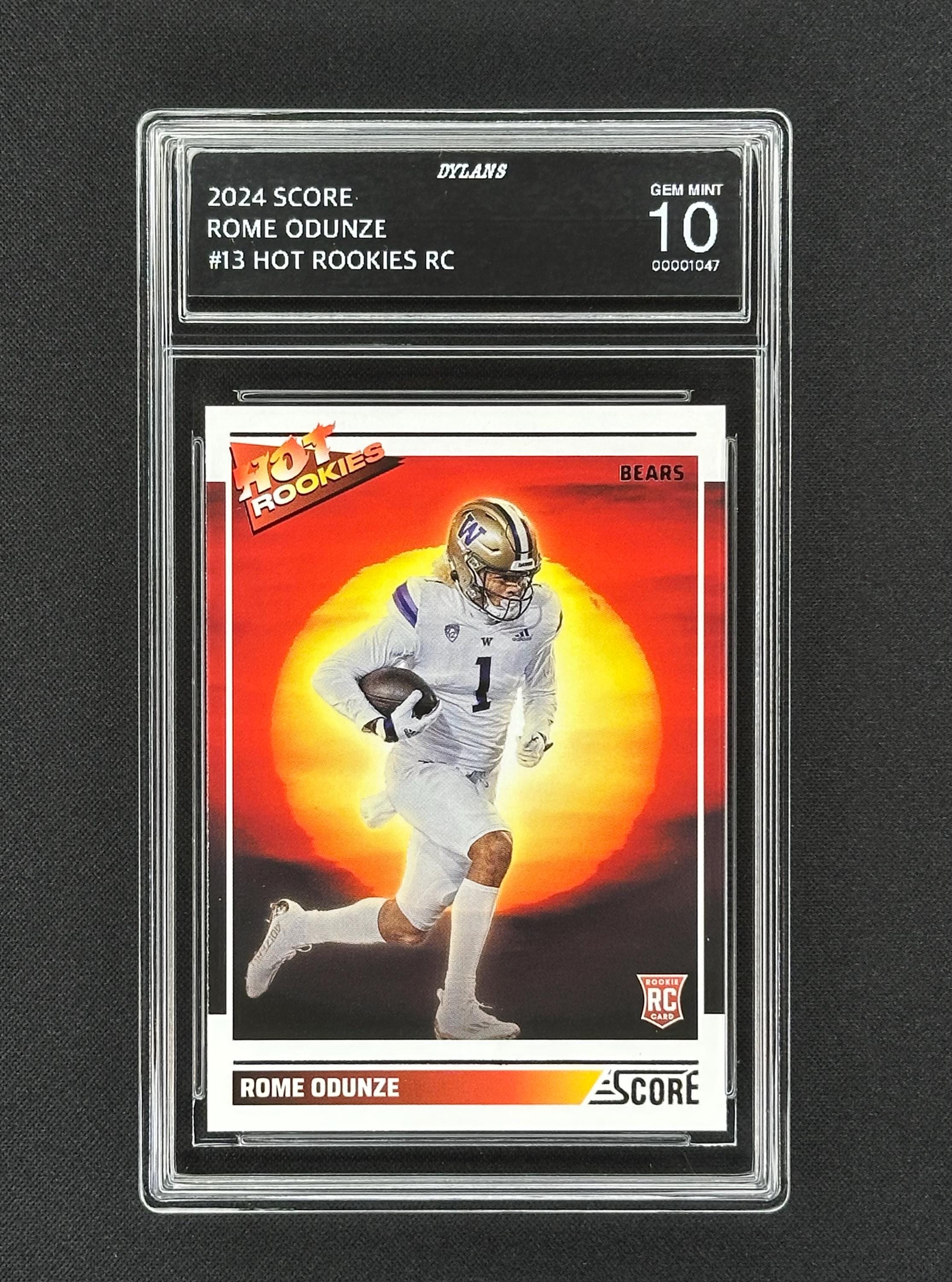 Rome Odunze Chicago Bears 2024 Hot Rookies #13 Rookie Graded Gem