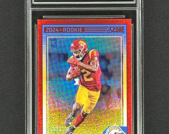 Brenden Rice Chargers 2024 Puntuación Red Dots 03/10 Novato Calificado Gem Mint 10!