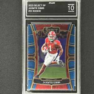 Jahmyr Gibbs Detroit Lions 2023 Select DP Rookie classificado como Gem Mint 10!