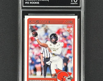 Shedeur Sanders Cleveland Browns 2025 Puntuación Novato #15 Calificado Gem Mint 10!
