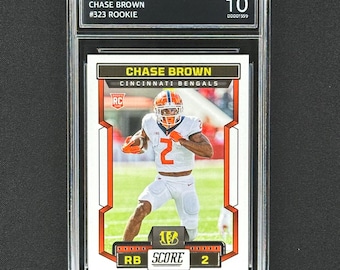 Chase Brown 2023 Score Rookie Graded Gem Mint 10!