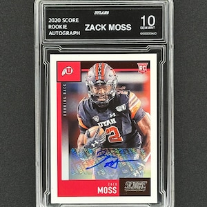 Zack Moss Bengals 2020 Score Rookie Autogramm Graded Gem Mint 10!