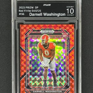 Darnell Washington Pittsburgh Steelers 2023 Prizm Draft Picks Red Finte Prizm /125 Rookie Graded Gem Mint 10!