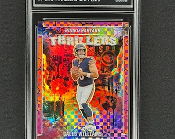 Caleb Williams Rookie Karte 2024 Bears Rookies & Stars Rot kariert Graded Gem Mint 10