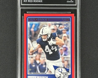 Tyler Warren Colts 2025 Puntuación Roja Novato Calificado Gem Mint 10!