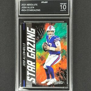 Josh Allen Buffalo Bills 2021 Absolute Star Gazing Graded Gem Mint 10!