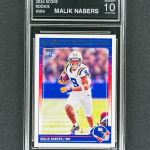 Malik Nabers NY Giants 2024 Score Rookie Graded Gem Mint 10!