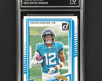 Travis Hunter Jacksonville Jaguars 2025 Donruss Rated Rookie Gem Mint 10!