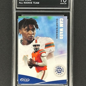 Cam Ward Tennessee Titans 2025 Sage All Rookie Team #163 Graded Gem Mint 10!