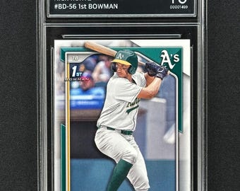 Nick Kurtz Oakland A’s 2024 Bowman Draft Graded Gem Mint 10!