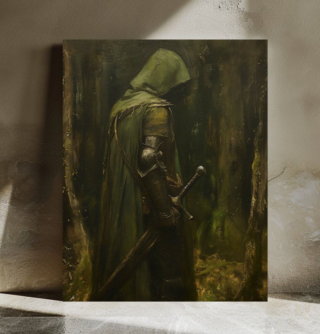 Green Knight by Emile Corsi постер для печати - Etsy