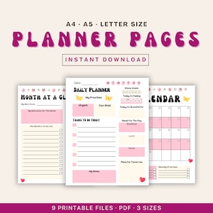 Printable To Do Checklists, To-Do PDF Planner Checklist, Daily Weekly Monthly Planner Printable Productivity Planner Calendar, Task Tracker