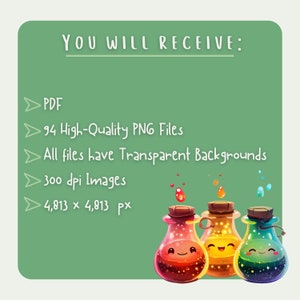 Witchy Clipart, Magic Potion, Halloween Clipart, Witch Clipart, Kawaii Clipart Bundle, Fairy Potions, Wizard Clipart, Potion Bottle Clipart, Bottle Clipart, Spell Clipart, I put a spell on you, Magic Clipart, Magic Png, Kawaii ClipArt, Cute Bottles