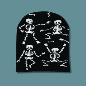 Dancing Skeletons Knit Beanie Hat