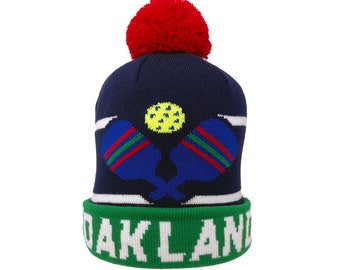 Custom Knit Pickleball Beanie Hats for Your Local Team - Personalized Colors and Text - Made in the USA